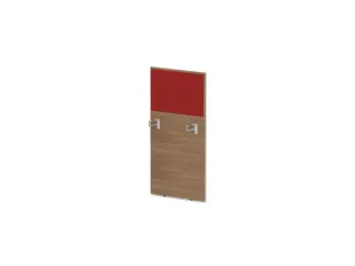 baliepaneel,v. bureau,aanbouw links,B 600mm,NT-cherry,BN4011-rood - 1