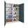 zwaarlastkast met openslaande deuren,RAL7035,front RAL7016