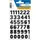 Etiket Herma 4164 15mm Getallen 0-9 Zwart Folie 39 stuks