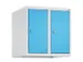 opzetkast,v. locker,2vak.,vak B 250mm,HxBxD 500x500x500mm,vleugeldeur