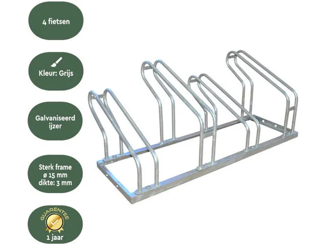 Fietsenrek Zilver 4 Fietsen BS400