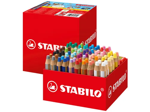 Kleurpotlood STABILO 882 woody 3-in-1 incl 4 slijpers 76 stuks assorti