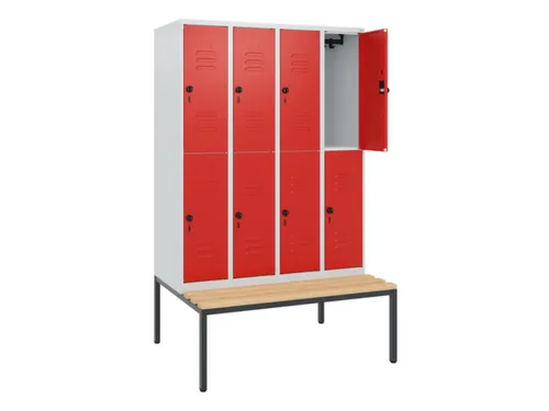 Dubbeldekse dekenkist,HxBxD 1950x1200x815mm,4x2vak.,vak B 300mm
