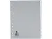 intercalaires, A4, PP, 11 trous, 10 onglets, gris