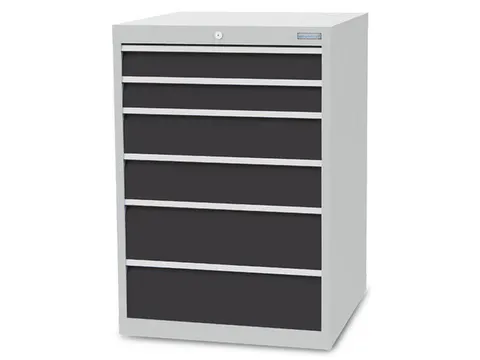 ladekast,HxBxD 1019x705x736mm,6lade(n),cilinderslot,romp RAL7035