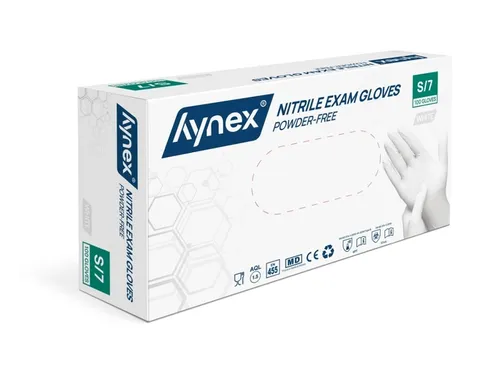 Handschoen Hynex nitril S wit 3.5gr 100 stuks