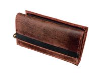 Damesportefeuille Alassio leer bruin 14,5x9cm