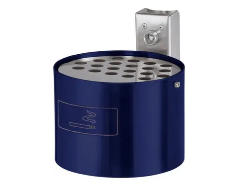 Asbak 4 Liter HxØ 135x200mm Wandmontage Rond Blauw