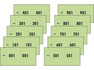 Nummerblok Sigel Expres groen 10 blok a 100 vel 1 t/m 1000 - 2
