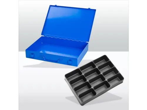 assortimentskoffer,HxBxD 50x335x240mm,12vakken