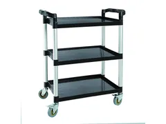 Serveerwagen Vogue polypropyleen klein 130kg 95x82.5 cm zwart