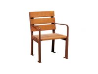 stoel B 600mm 3latten hout-zitting licht eikenhout zitting H 440mm
