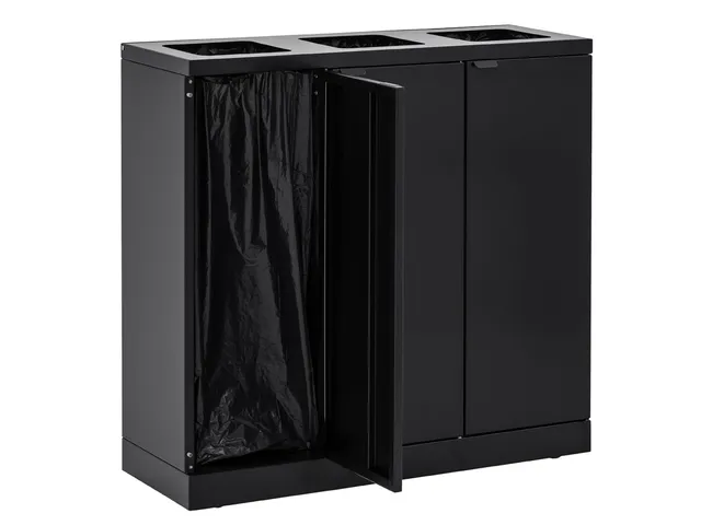 Bica 868 Afvalscheidingsunit 3x65 Liter Zwart