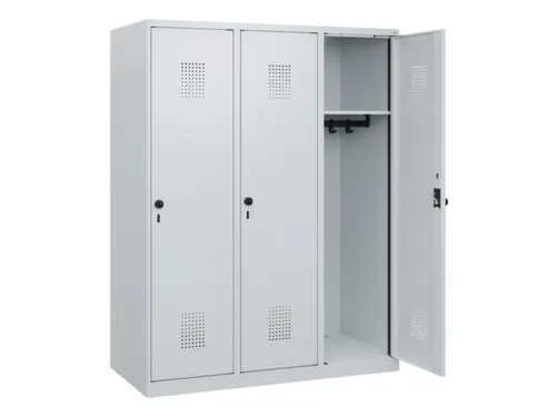 schoollocker,HxBxD 1530x1200x500mm,3vak,vak B 400mm,draaigrendel