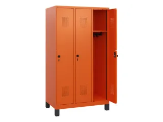 schoollocker,HxBxD 1630x900x500mm,3vak,vak B 300mm,draaigrendel,voeten - 1