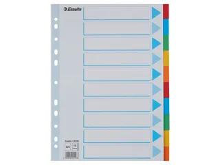 Tabbladen Esselte A4 11-gaats Karton 10-delig Assorti - 2