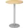 statafel,HxØ 1116x800mm,rond,schotelvoet zilverkleurig,ronde buis