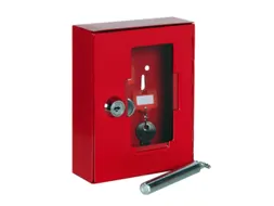Noodsleutelkast Staalplaat Met Hamer Hxbxd 150X120X34Mm Rood