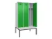 locker met bank,voor scheiding van kleding,HxBxD 2120x1200x815mm,3vak