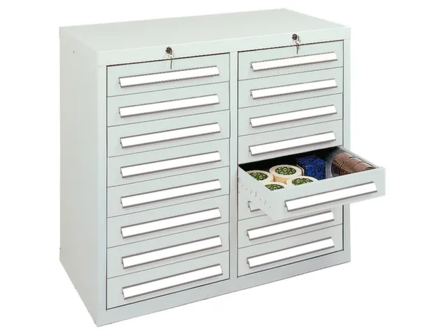 ladekast HxBxD 900x1000x500mm 16laden vergrendeling RAL7035