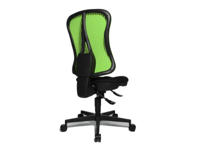 Bureaustoel Zitting Zwart Rugleuning Met Netbekleding In Groen