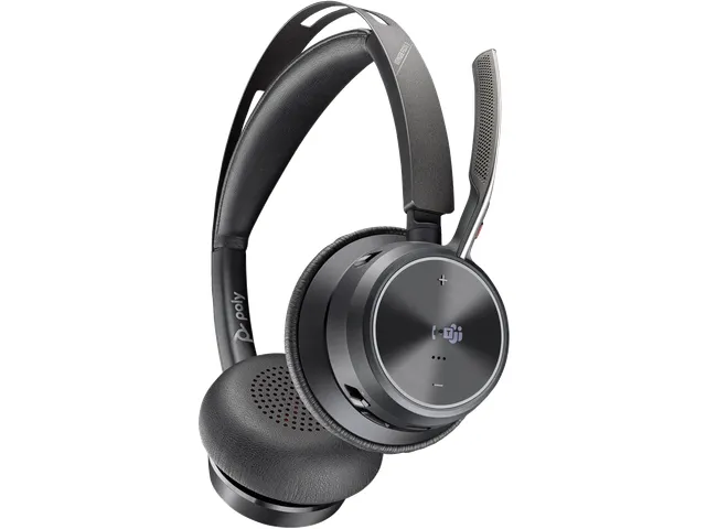 Poly Voyager Focus 2-M USB-C headset met USB-C/A-adapter zwart