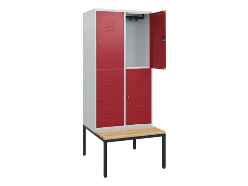 Dubbeldekse dekenkist,HxBxD 1950x800x815mm,2x2vak.,vak B 400mm