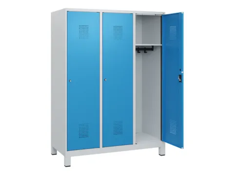 schoollocker,HxBxD 1630x1200x500mm,3vak,vak B 400mm,cil.-slot,voeten
