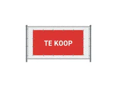 Hekwerkbanner 200x100 cm Rood met Print TE KOOP
