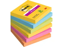 Memoblok 3M Post-it 654-SSRO Super Sticky 76x76mm Rio Assorti