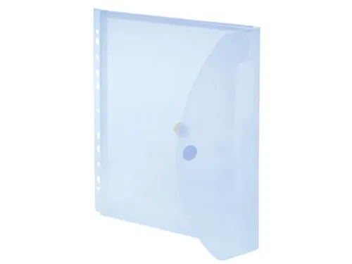 Foldersys Enveloptas Velcro Sluiting A4 Geperforeerd 11-gaats Blauw