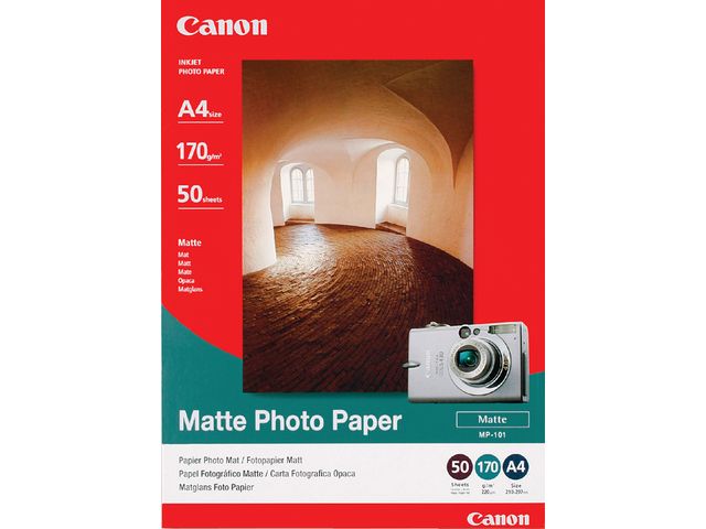 Inkjetpapier Canon MP-101 A4 170 gram mat 50vel | FotopapierWinkel.be