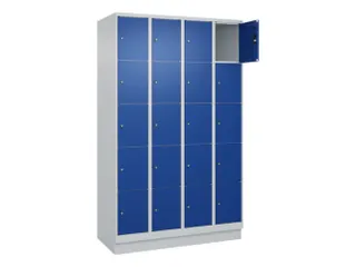 lockerkast,HxBxD 1950x1200x500mm,4x5vakken,vak B 300mm,cil.-slot - 1