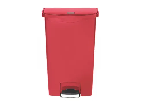 Pedaalemmer Slim Jim Step On Front Kunststof 68 Liter Rood