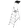 trapladder,eenzijdig,5treden,bordes m. antislip elementen,balk L 1,8m