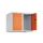 opzetkast,v. locker,2vak.,vak B 300mm,HxBxD 500x600x500mm,cilinderslot