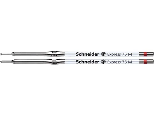 Balpenvulling Schneider Express 75 M 2 stuks op blister rood