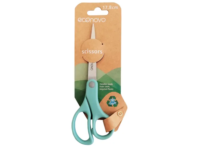 Ciseaux Econovo 18cm bleu blister 1 pièce
