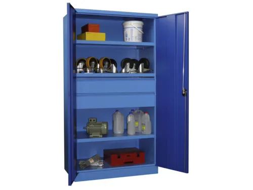 systeemkast,HxBxD 1950x1040x630mm,3xStalen bodem,RAL7035,front RAL7016