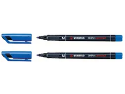 Viltstift STABILO OHpen 843/41 permanent rond medium blauw