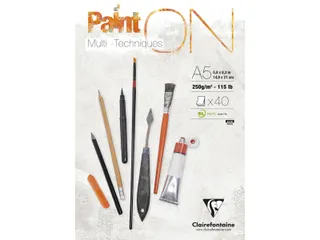 Tekenblok Clairefontaine Paint On A5 40 vel 250gr - 1