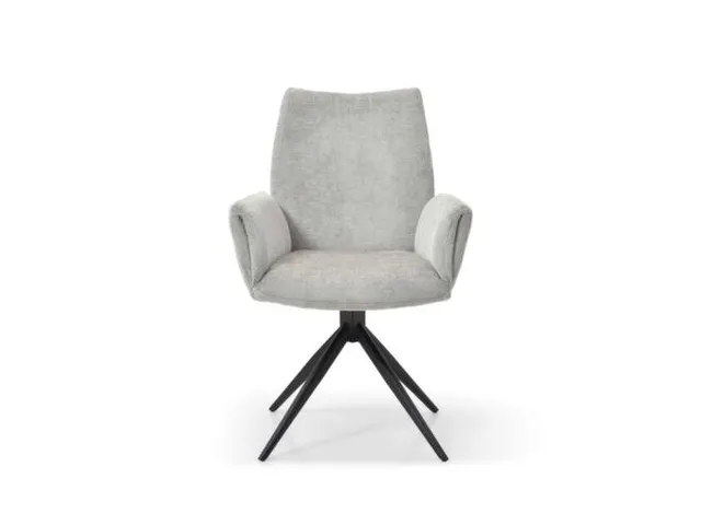 Bezoekersstoel,Stervoetonderstel Ronde Buis Zwart,M. Armleuningen