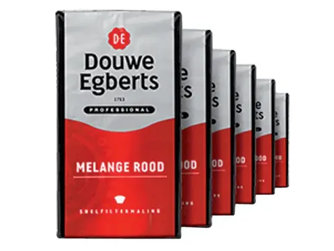 Koffie Douwe Egberts snelfiltermaling Roodmerk 6x 500 gram