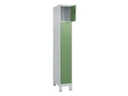 lockerkast,HxBxD 1950x300x500mm,1x5vakken,vak B 300mm,cil.-slot,voeten