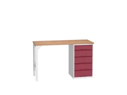 werkbank,HxBxD 930x1500x600mm,multiplexblad,2voeten/1container