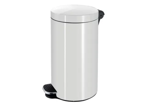 pedaalemmer,30l,HxØ 650x300mm,binnenbak kunststof,romp staal wit