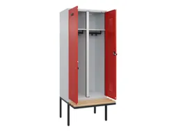 locker met bank,voor scheiding van kleding,HxBxD 2120x800x815mm,2vak