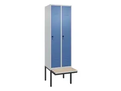 locker voor scheiding van kleding,HxBxD 2120x600x815mm,2vak