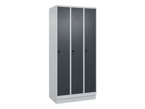 locker voor scheiding van kleding,HxBxD 1950x900x500mm,3vak