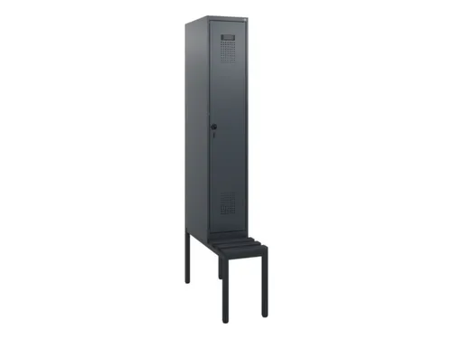 locker met bank,HxBxD 1950x300x815mm,1vak,vak B 300mm,draaigrendel